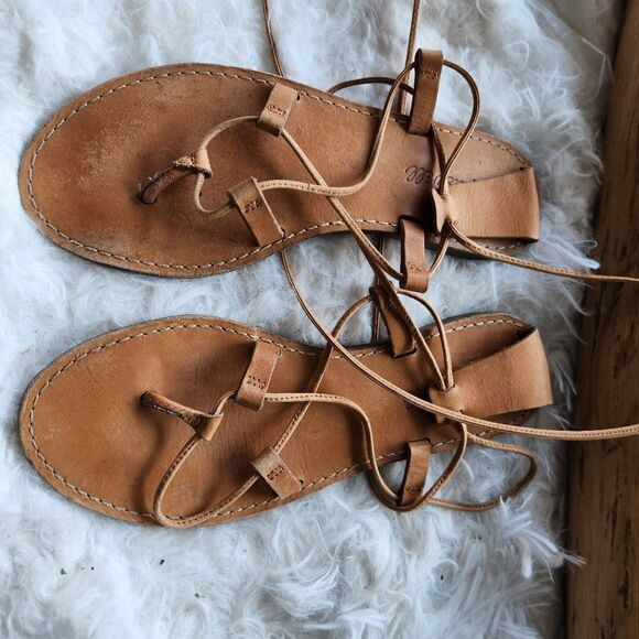 Madewell boardwalk laceup sandal brown - Picture 1 of 11